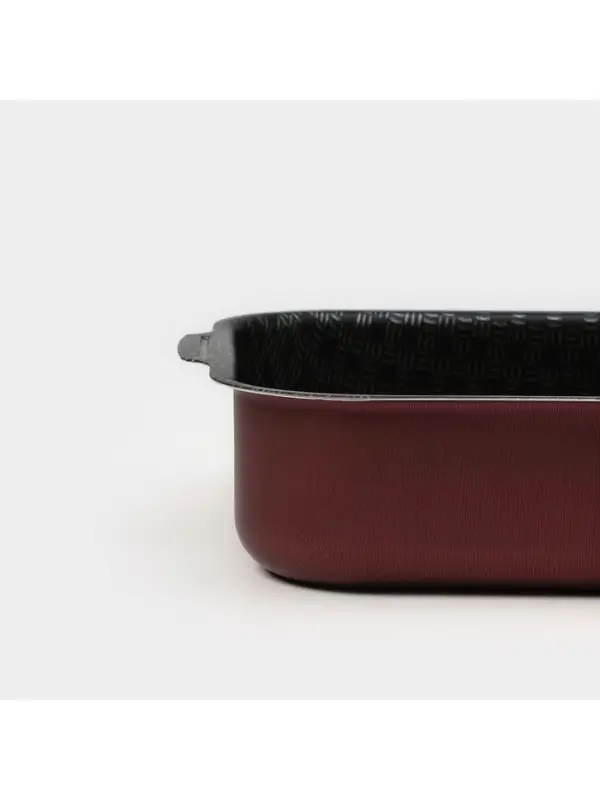 Противень &laquo;Хозяюшка&raquo;, 19&times;25 см, h=6 см, антипригарное покрытие, бордовый