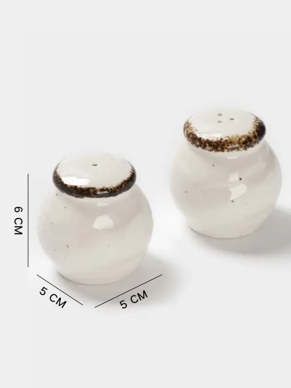 Набор для специй Magistro Alpine Frost, 2 предмета: перечница, солонка, 80 мл, 5&times;6 см, фарфор, белый