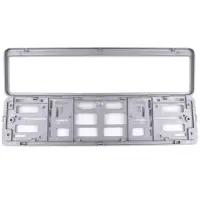 Рамка под номерной знак двусоставная (серебристый металлик) AVS RN-16