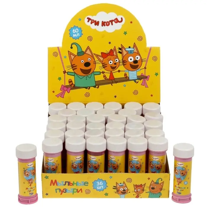 Мыльные пузыри Три Кота 60мл ИГРАЕМ ВМЕСТЕ 01073-60ЭД