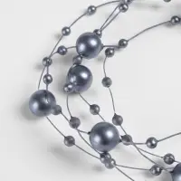 Жемчуг на леске, 3/8 мм, 9&plusmn;0.5 м, серый