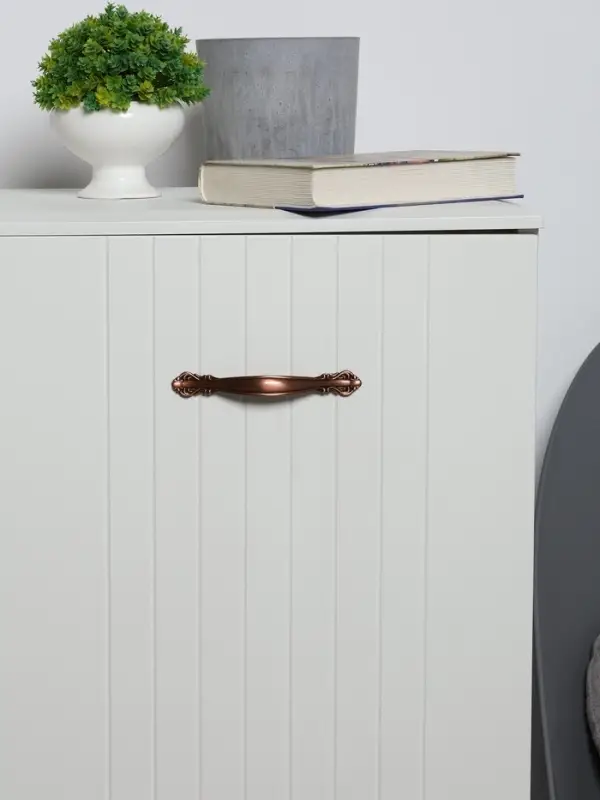 Ручка-скоба мебельная PC181, 96 мм, цвет медь