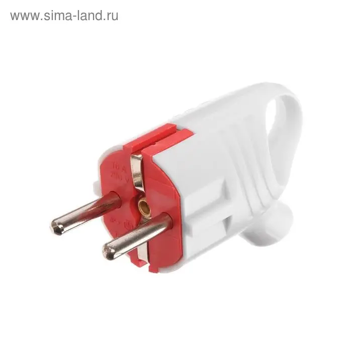 Вилка угловая, с кольцом, 16А, без з/к, 220 В, белая, розничная упаковка. Вилка угловая, с кольцом, 16А, без з/к, 220 В, белая, розничная упаковка.