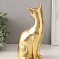 Фигурка полистоун &laquo;Золотая кошка&raquo;, 11.5&times;7.5&times;20.5 см