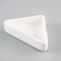 Миска, 75 мл, 9.5&times;6&times;2 см, угловая, керамика, белая