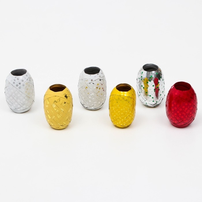 Новый год. Лента для декора и подарков новогодняя Новый год. Лента для декора и подарков новогодняя "С новый годом!" 0,5 см х 10 м, цвета МИКС.