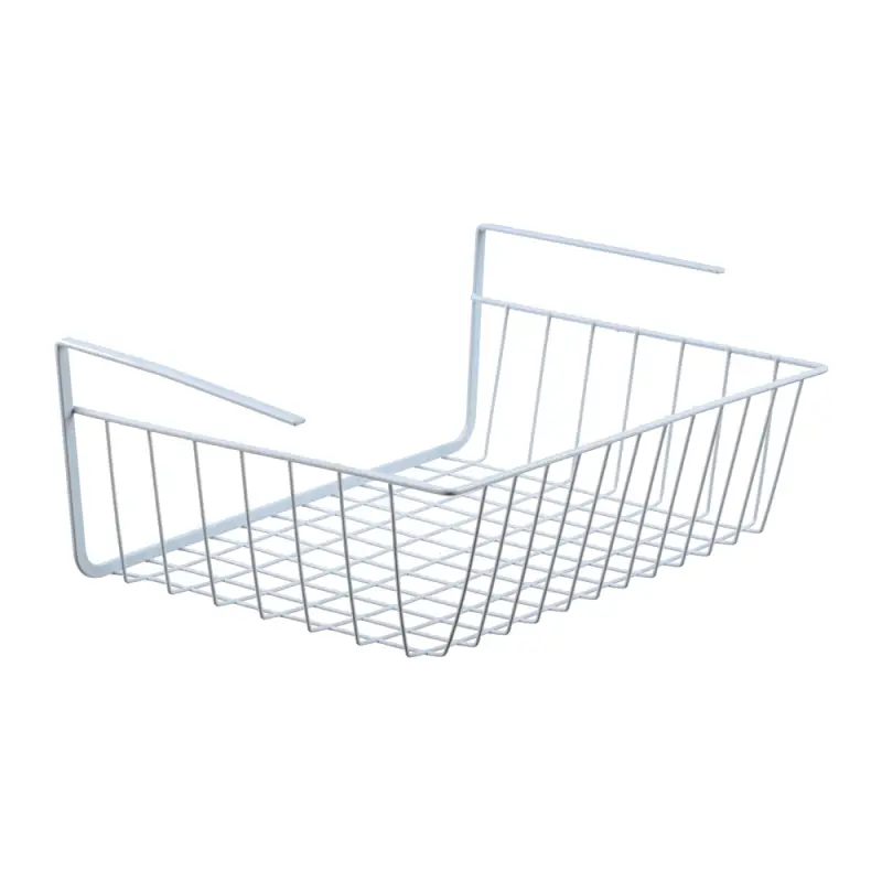 Корзина подвесная на полку тм VETTA, 35х26х13,5см, металл, цвет белый