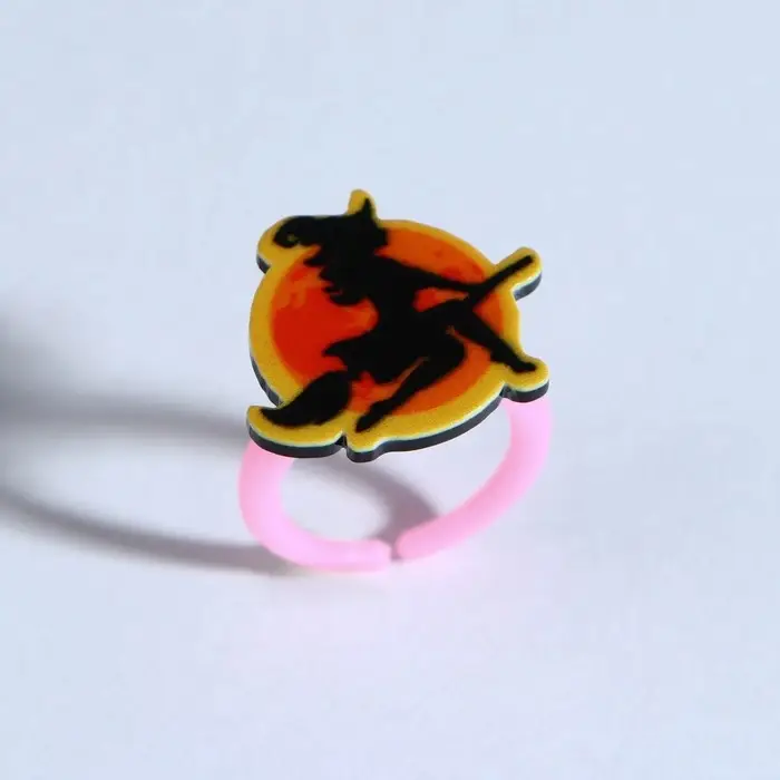 Кольцо детское на Хэллоуин «Страшно прекрасная», 3 шт., безразмерное. Кольцо детское на Хэллоуин «Страшно прекрасная», 3 шт., безразмерное.