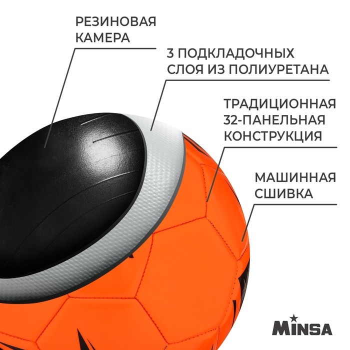 Футбольный мяч MINSA, машинная сшивка, 32 панели, р. 5, TPU Футбольный мяч MINSA, машинная сшивка, 32 панели, р. 5, TPU