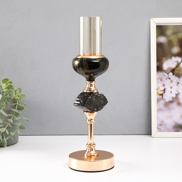 Подсвечник металл на 1 свечу d=5 см "Лола" 10х10х33 см