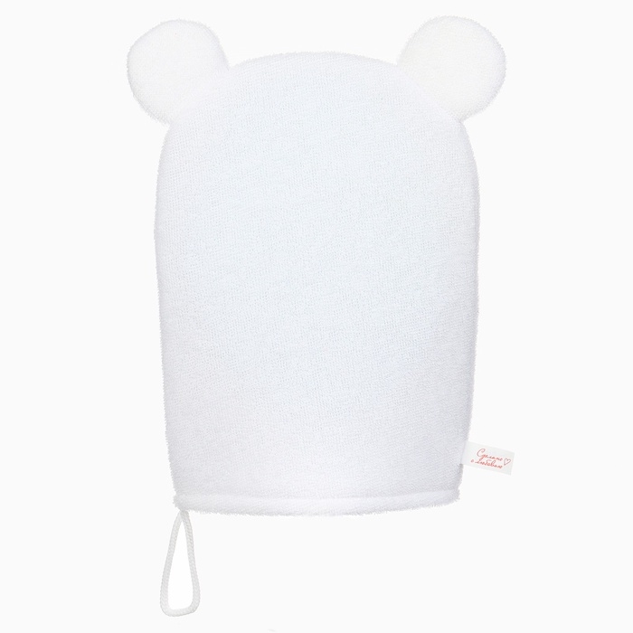 Детская мочалка для купания «Медвежонок», махра Детская мочалка для купания «Медвежонок», махра