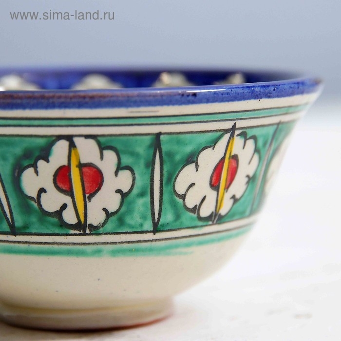 Пиала Риштанская Керамика  Пиала Риштанская Керамика "Узоры", 11 см, большая, микс