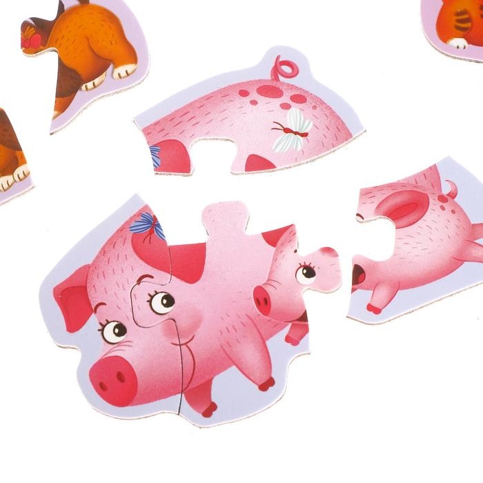 Макси- пазлы «Кто чей малыш», 5 пазлов, 20 деталей Макси- пазлы «Кто чей малыш», 5 пазлов, 20 деталей