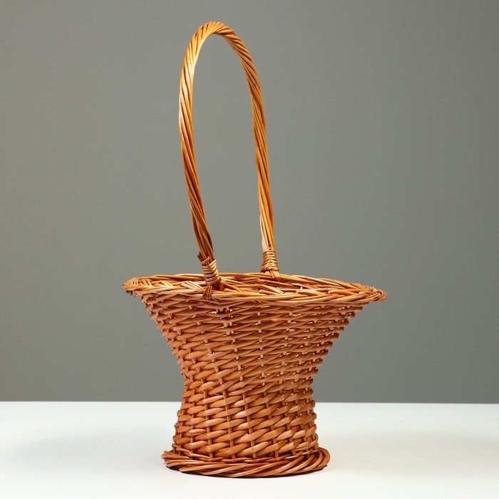 Корзина плетеная, ива, 29 х 29 х 19 х 45 см, коричневый Корзина плетеная, ива, 29 х 29 х 19 х 45 см, коричневый