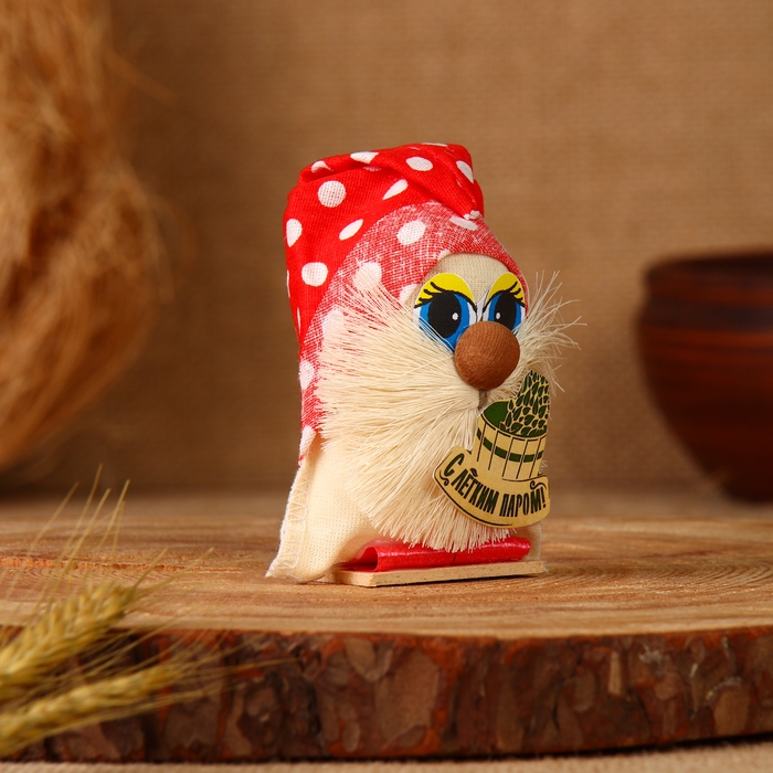 Оберег Оберег "Домовёнок с лёгким паром", 9 см, микс