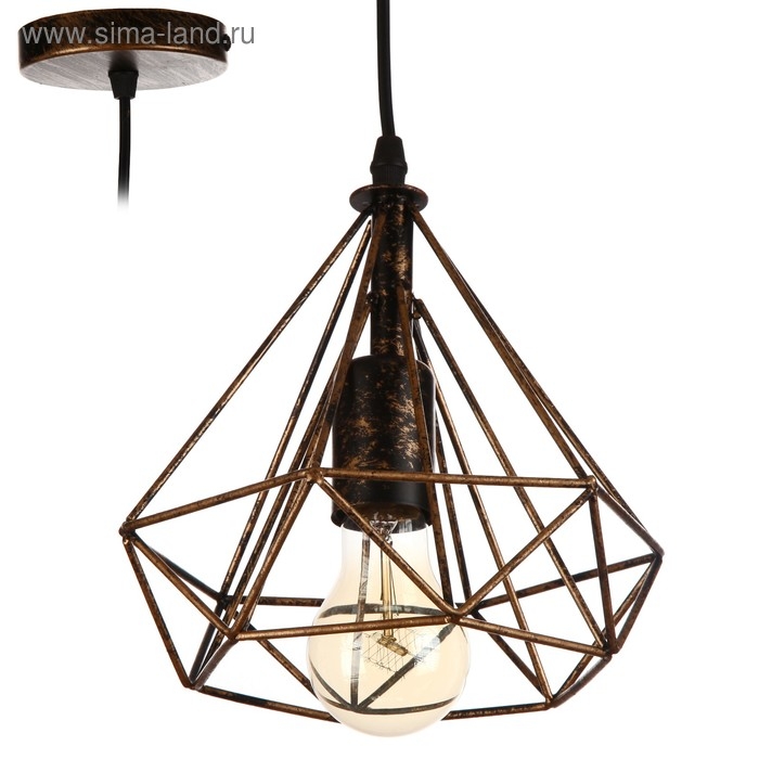 Светильник BayerLux "Блум" 1х40Вт E27 черный-золото 25x20x100 см.