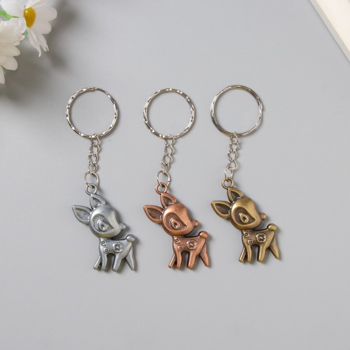 Брелок металл  Брелок металл "Олень" МИКС 4,5х2 см