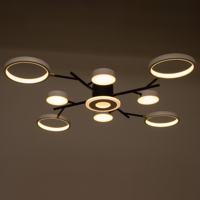 Люстра с ПДУ 2300/9WT LED 190Вт 3000-6000К белый 85х85х9 см BayerLux