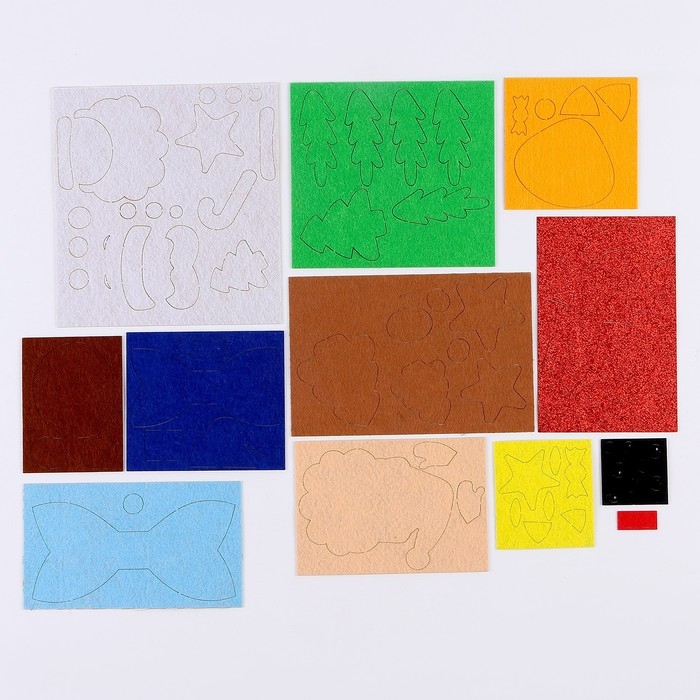 Венок из фетра своими руками на новый год «Дед мороз и друзья», новогодний набор для творчества Венок из фетра своими руками на новый год «Дед мороз и друзья», новогодний набор для творчества