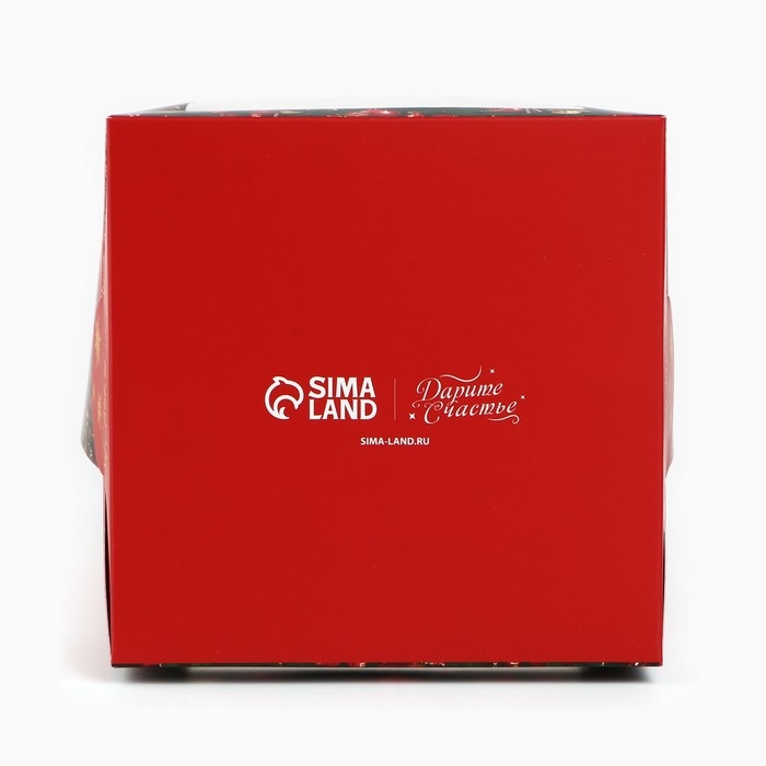 Складная коробка под маленький торт «Роскошная ёлка», 15 х 15 х 18 см, Новый год Складная коробка под маленький торт «Роскошная ёлка», 15 х 15 х 18 см, Новый год