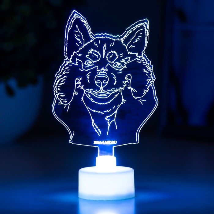 Светильник Светильник "Хаски" LED RGB 6 цветов от батареек LR1130, 3шт 7х10,5 см RISALUX