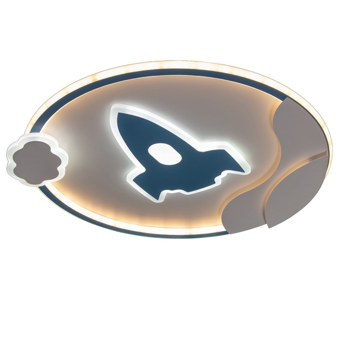 Люстра с ПДУ "Полет" LED 160Вт 3000-6000К бело-синий 50х53х5,5 см BayerLux