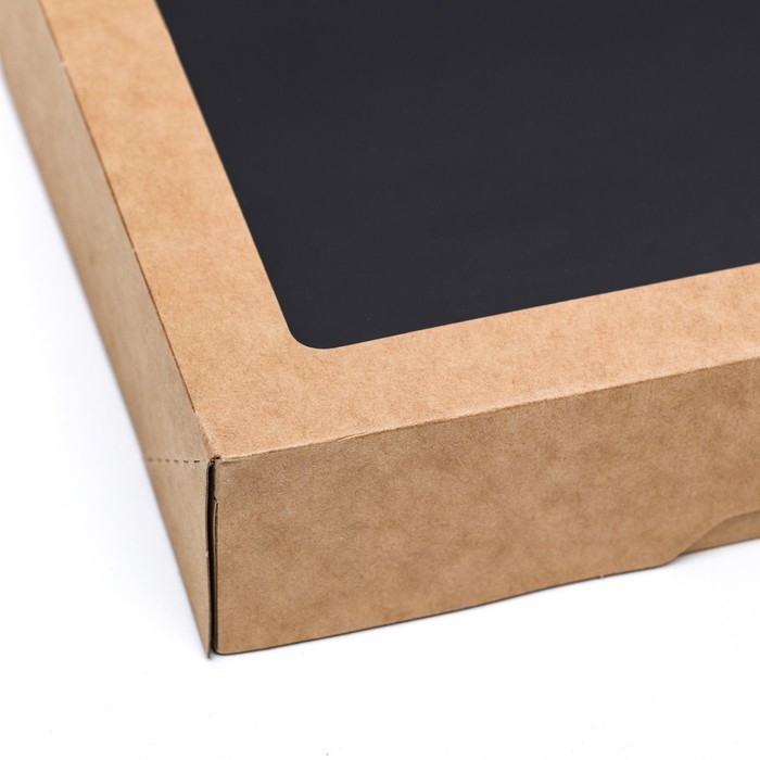 Контейнер на вынос, черный вельвет , 20 х 20 х 4,5 см, 1500 мл Контейнер на вынос, черный вельвет , 20 х 20 х 4,5 см, 1500 мл