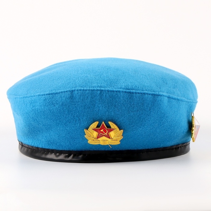 Карнавальный набор «Сильный солдат» голубой берет, размер 54-56, значок, флажок Карнавальный набор «Сильный солдат» голубой берет, размер 54-56, значок, флажок