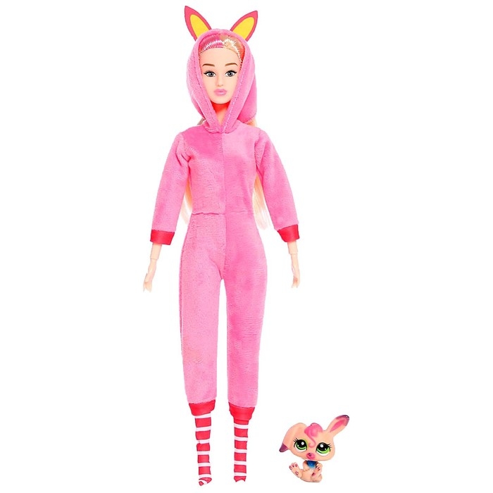 Кукла-модель шарнирная «Плюшевый стиль: Зайка» Кукла-модель шарнирная «Плюшевый стиль: Зайка»