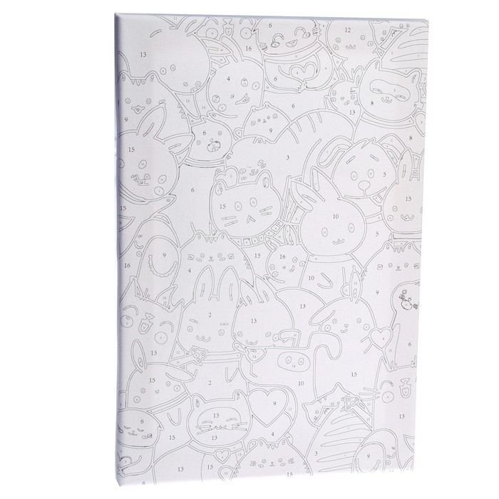 Картина по номерам на холсте с подрамником «Мультяшный паттерн», 20х30 см Картина по номерам на холсте с подрамником «Мультяшный паттерн», 20х30 см