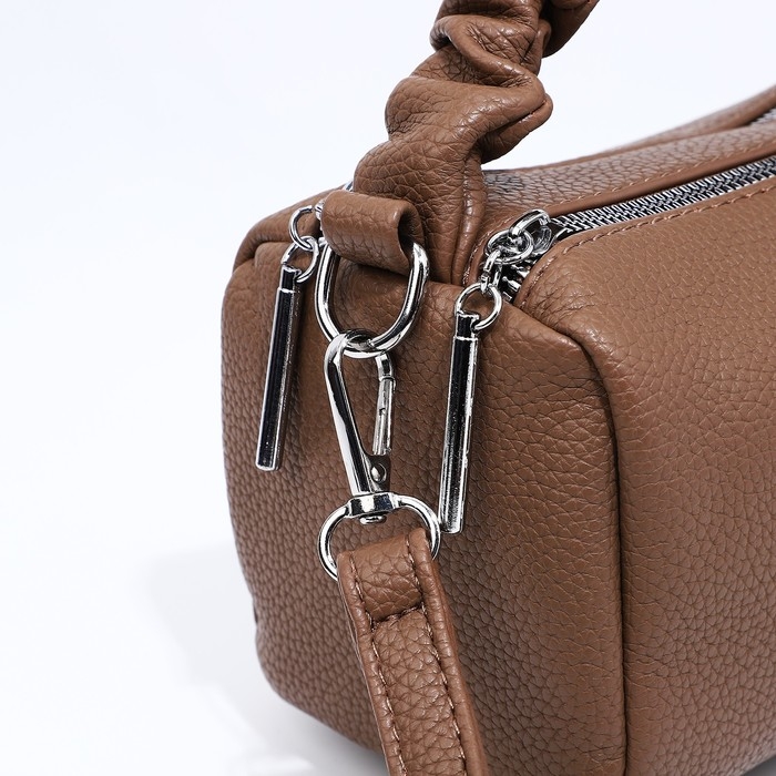 Сумка-багет на молнии, цвет коричневый Сумка-багет на молнии, цвет коричневый