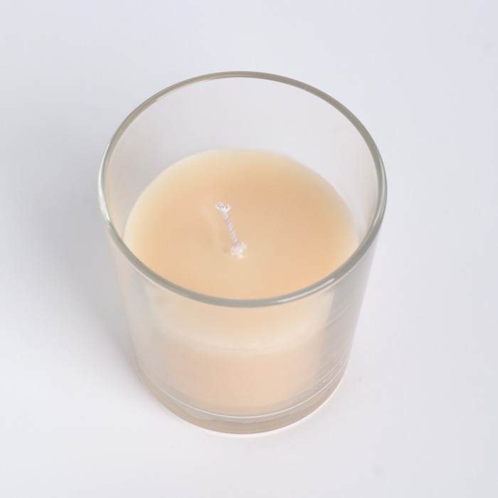 Свеча в гладком стакане ароматизированная  Свеча в гладком стакане ароматизированная "Пряное яблоко", 8,5 см