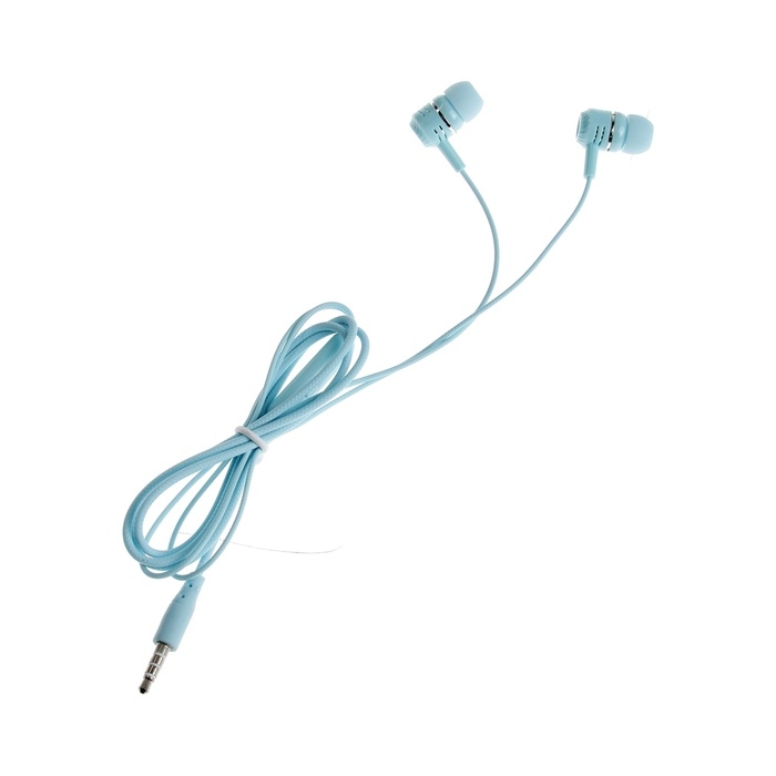 Наушники CB-52, проводные, вакуумные, микрофон, 1 м, Jack 3.5 мм, синие Наушники CB-52, проводные, вакуумные, микрофон, 1 м, Jack 3.5 мм, синие