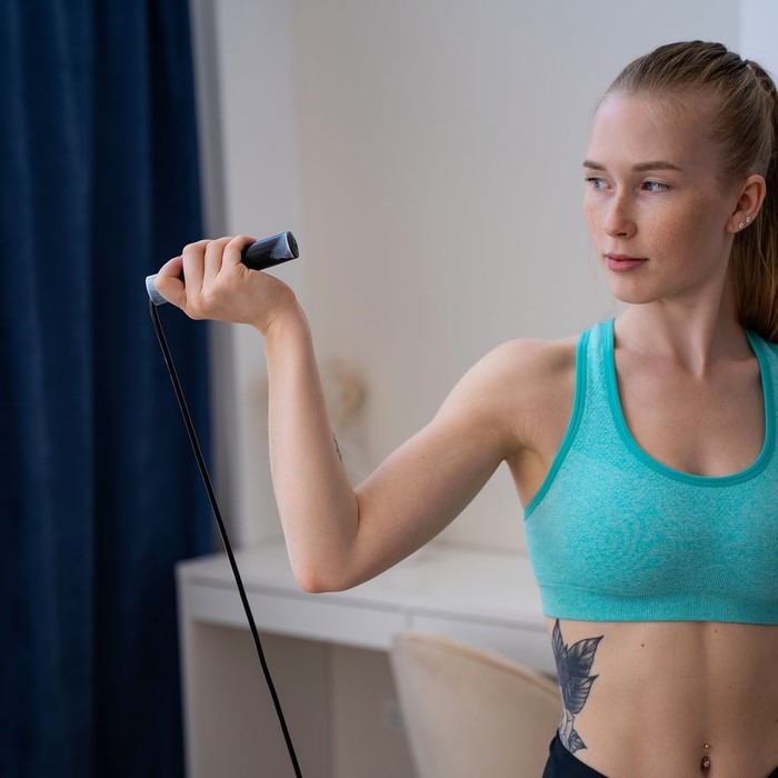 Скакалка, 2,7 м, цвет чёрный Скакалка, 2,7 м, цвет чёрный