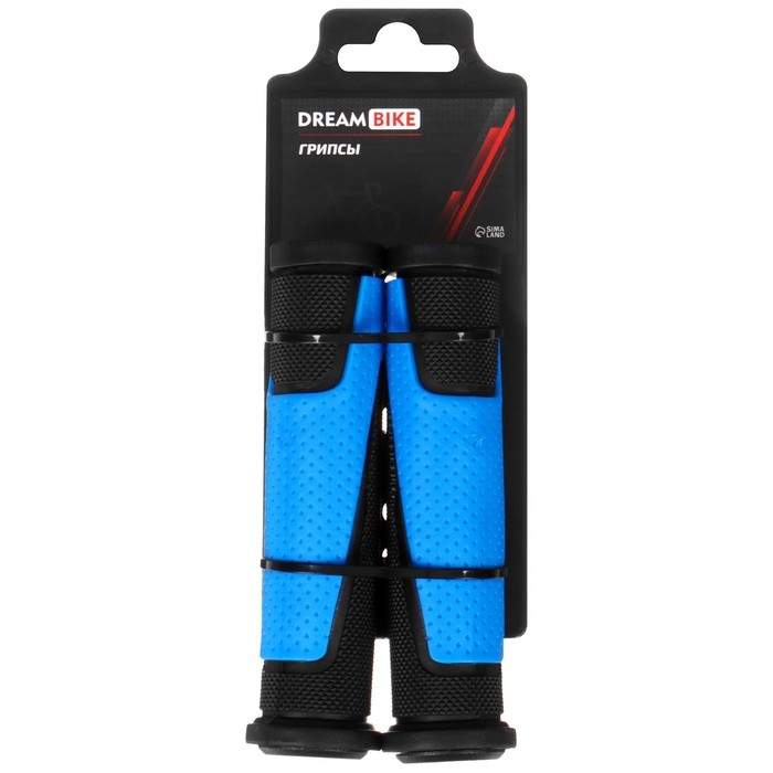 Грипсы Dream Bike, 125 мм, с барендами, цвет чёрный/синий Грипсы Dream Bike, 125 мм, с барендами, цвет чёрный/синий