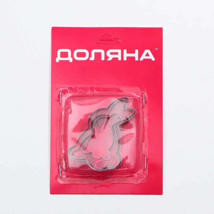 Набор форм для печенья Доляна «Кролик», 3 шт, цвет серебристый Набор форм для печенья Доляна «Кролик», 3 шт, цвет серебристый