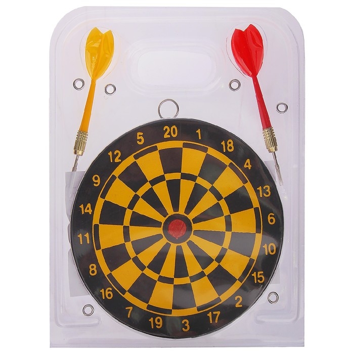 Дартс, мишень диаметром 15 см, 2 дротика Дартс, мишень диаметром 15 см, 2 дротика