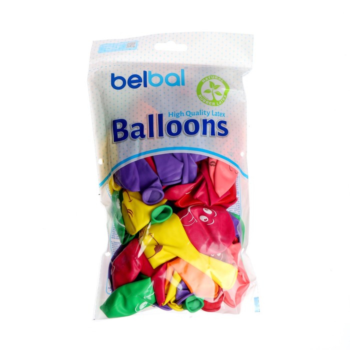 Шар латексный 14 Шар латексный 14" «Улыбка», набор 50 шт., цвета МИКС