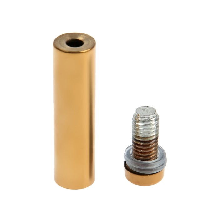 Дистанционный держатель для табличек, 12х50 мм, цвет золото,набор 10 шт. Дистанционный держатель для табличек, 12х50 мм, цвет золото,набор 10 шт.