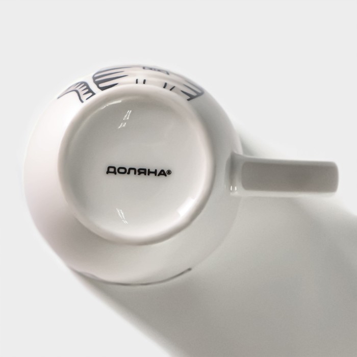 Кружка фарфоровая Доляна «Кис-кис-мяу», 350 мл, цвет белый Кружка фарфоровая Доляна «Кис-кис-мяу», 350 мл, цвет белый