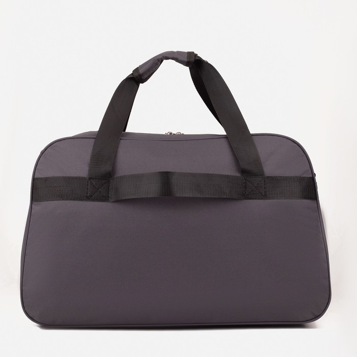 Сумка дорожная на молнии, 2 наружных кармана, держатель для чемодана, длинный ремень, цвет серый Сумка дорожная на молнии, 2 наружных кармана, держатель для чемодана, длинный ремень, цвет серый