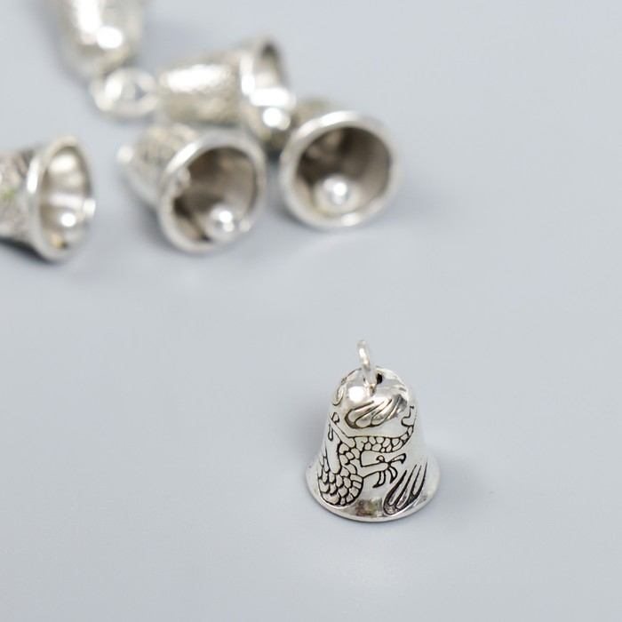 Декор металл для творчества Декор металл для творчества "Колокольчик" серебро набор 6 шт