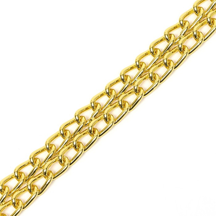 Ошейник - удавка металлический двухрядный, 45 см, толщина проволоки 2 мм, золотистый Ошейник - удавка металлический двухрядный, 45 см, толщина проволоки 2 мм, золотистый