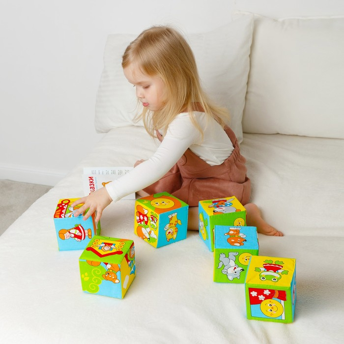 Набор мягких кубиков «Сказки в картинках» Набор мягких кубиков «Сказки в картинках»