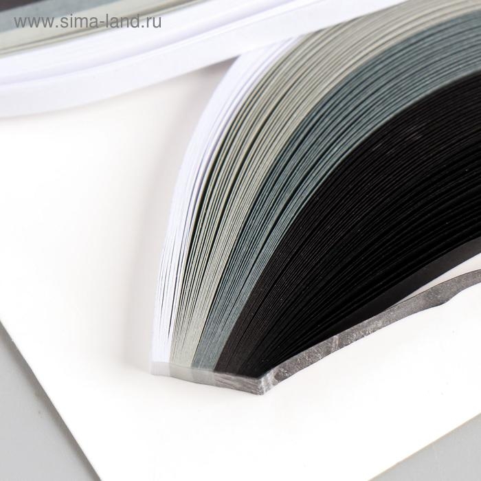 Полоски для квиллинга 100 полосок плотность 120 гр Полоски для квиллинга 100 полосок плотность 120 гр "От белого к чёрному" ш. 0,5 см дл. 39см