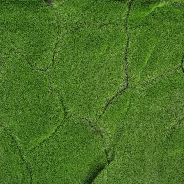 Мох искусственный, декоративный, полотно 1 × 1 м, рельефный, горный, зелёный, Greengo