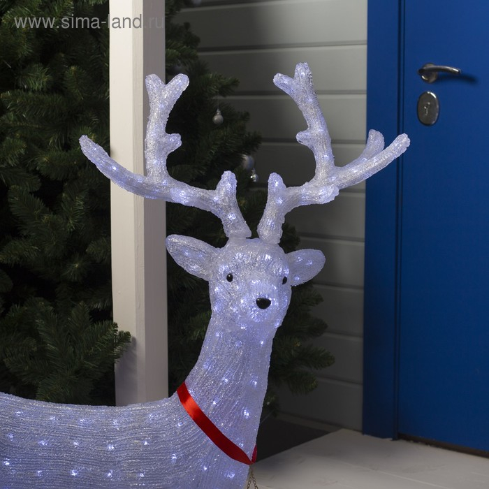 Светодиодная фигура «Олень на прогулке» 100 × 130 × 30 см, акрил, 228 LED, 8 режимов, 24 В, свечение белое Светодиодная фигура «Олень на прогулке» 100 × 130 × 30 см, акрил, 228 LED, 8 режимов, 24 В, свечение белое