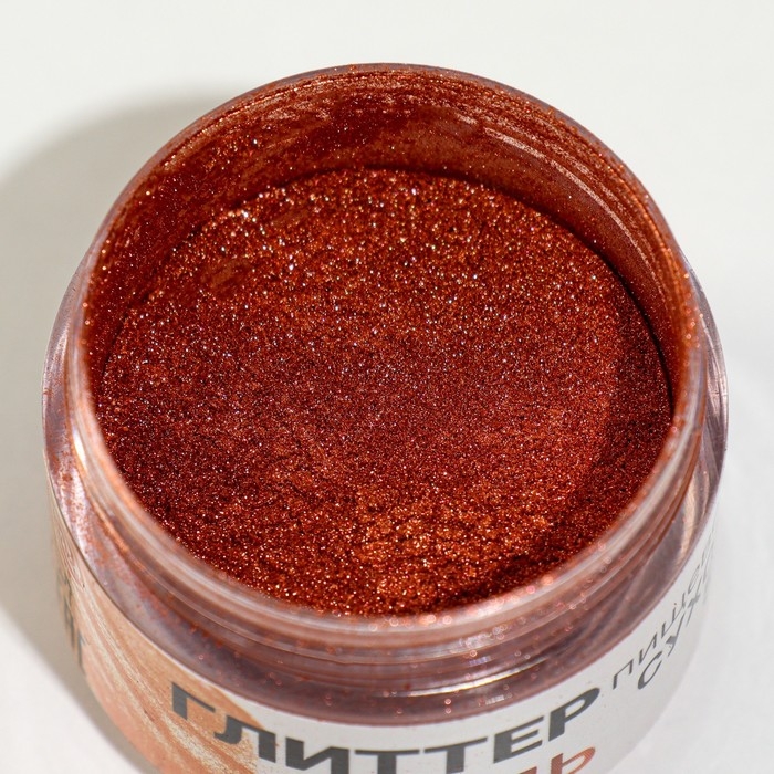 Глиттер кандурин пищевой КондиМир  Глиттер кандурин пищевой КондиМир "Медь", фракция 10-60 µm, 5 г