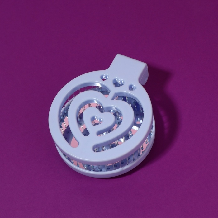 Расчёска массажная, складная, с зеркалом, d = 6,6 см, цвет голубой Расчёска массажная, складная, с зеркалом, d = 6,6 см, цвет голубой