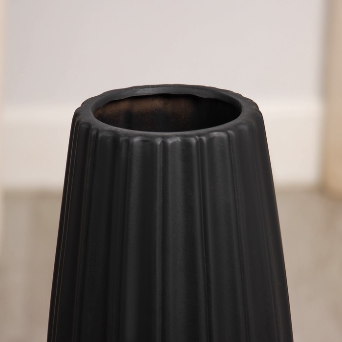 Ваза керамика напольная "Майлз" 60 см, чёрный